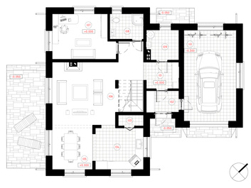 Ökonomisches, ansprechendes, zweigeschossiges Vier-Zimmer-Wohnhaus der Energieeffizienzklasse A +