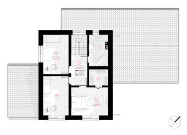 Das moderne, zweistöckige Haus "Liucija" ist für eine Familie von 4 bis 5 Personen geeignet.