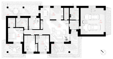  Das Projekt Juras ist ideal geeignet für eine enge Fläche und ein komfortables Familienleben.